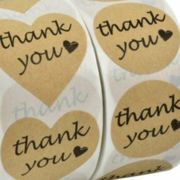 1000 Thank You Stickers PRICE IS FIRM - Picture 3 of 7